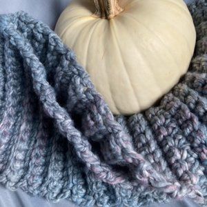 Denim Textured Infinity Scarf